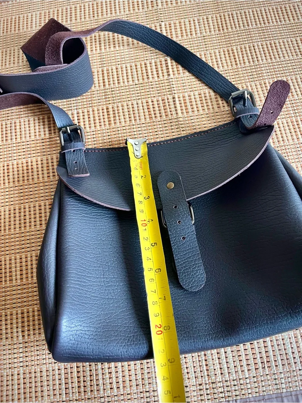 Everyday Pebbled Leather Crossbody Bag - Dark Brown Brand New - Picture 17 of 17